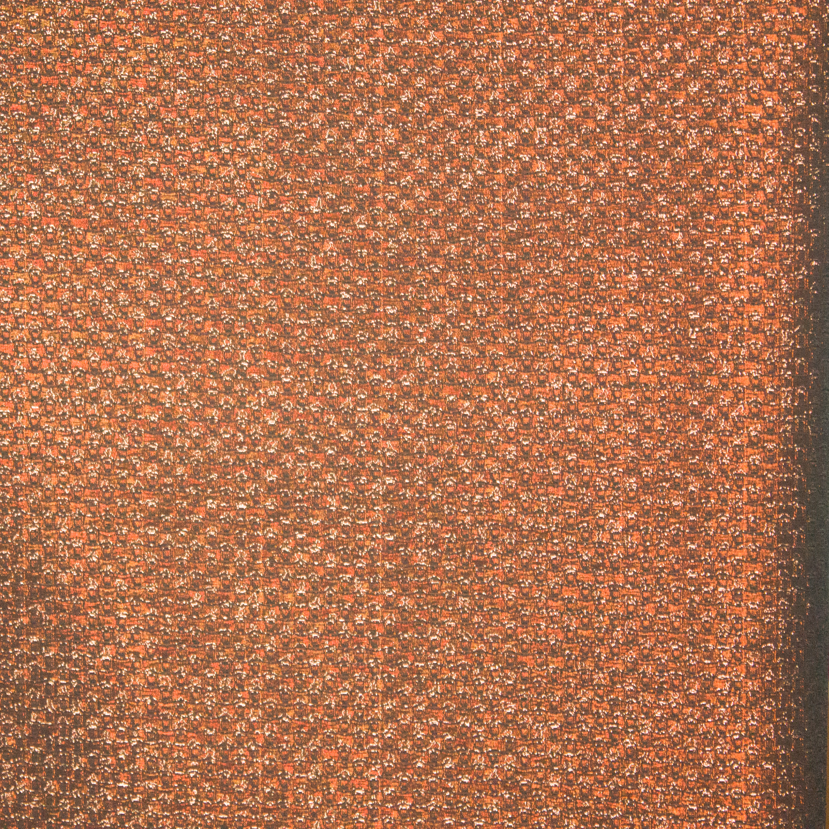 Changeant jacquard met ingeweven wafeltje zwart/koper